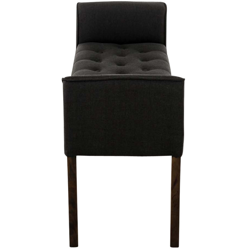 Chaise Longue Cleopatra Tapizado en Tela Gris oscuro,Antiguo oscuro