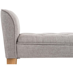 Chaise Longue Cleopatra Tapizado en Tela Gris claro,Antiguo claro