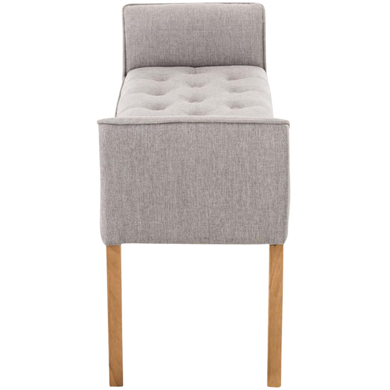 Chaise Longue Cleopatra Tapizado en Tela Gris claro,Antiguo claro