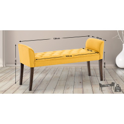 Chaise longue Cl?op?tre, jaune fonc? antique