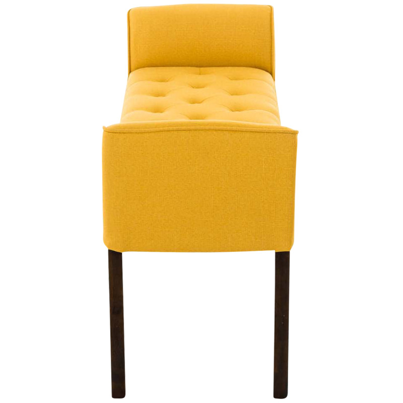 Chaise Longue Cleopatra Tapizado en Tela Amarillo,Antiguo oscuro