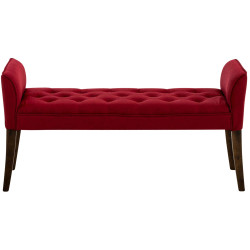 Chaise Longue Cleopatra Tapizado en Tela Rojo,Antiguo oscuro