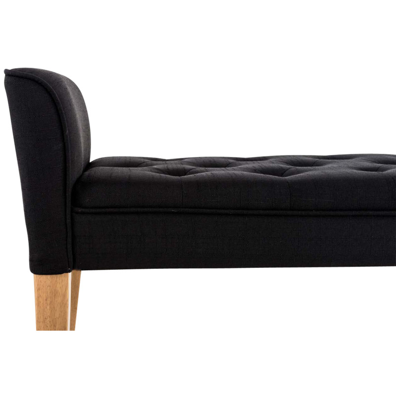 Chaise longue Cl?op?tre, noir clair antique