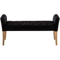 Chaise longue Cl?op?tre, noir clair antique