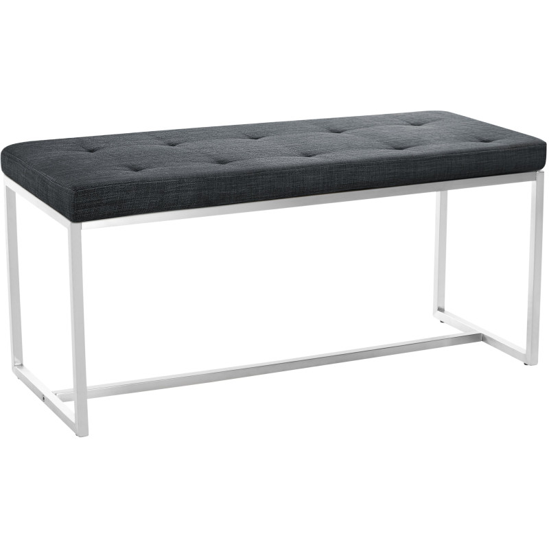 Banquette Barci, tissu gris foncé