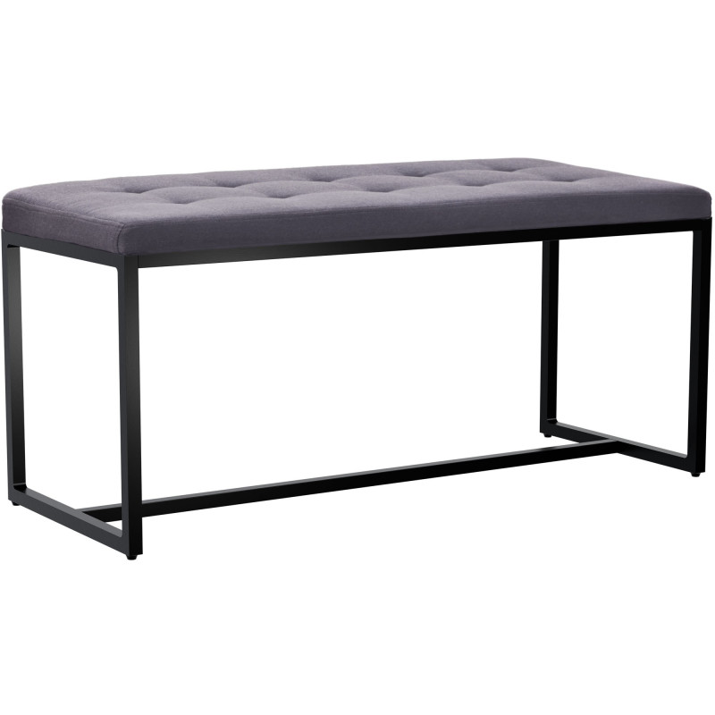Banquette Barci B, tissu gris foncé