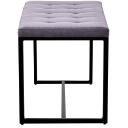 Banquette Barci B, tissu gris foncé