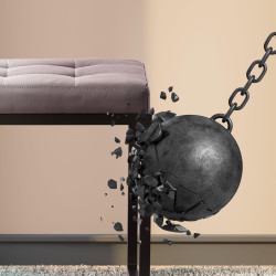 Banquette Barci B, similicuir gris