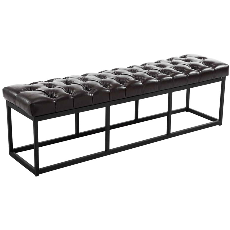 Banquette Amun, similicuir, marron B150