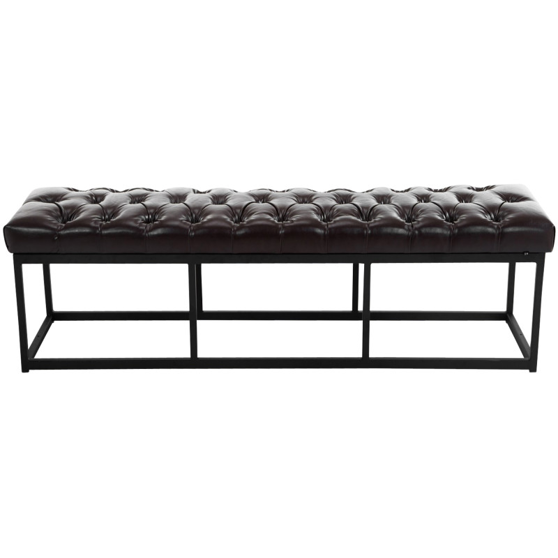 Banquette Amun, similicuir, marron B150