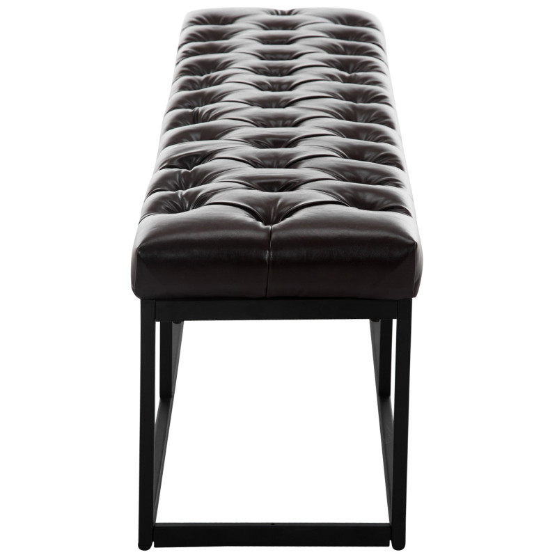 Taburete Pie de Cama Amun Con Base en Negro Marrón,150 cm