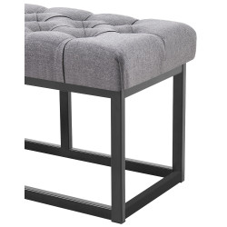 Banc Amun, tissu B150, gris fonc?