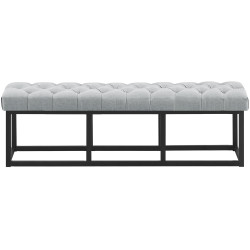 Banc en tissu Amun B150 gris