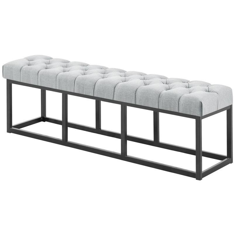 Banc en tissu Amun B150 gris