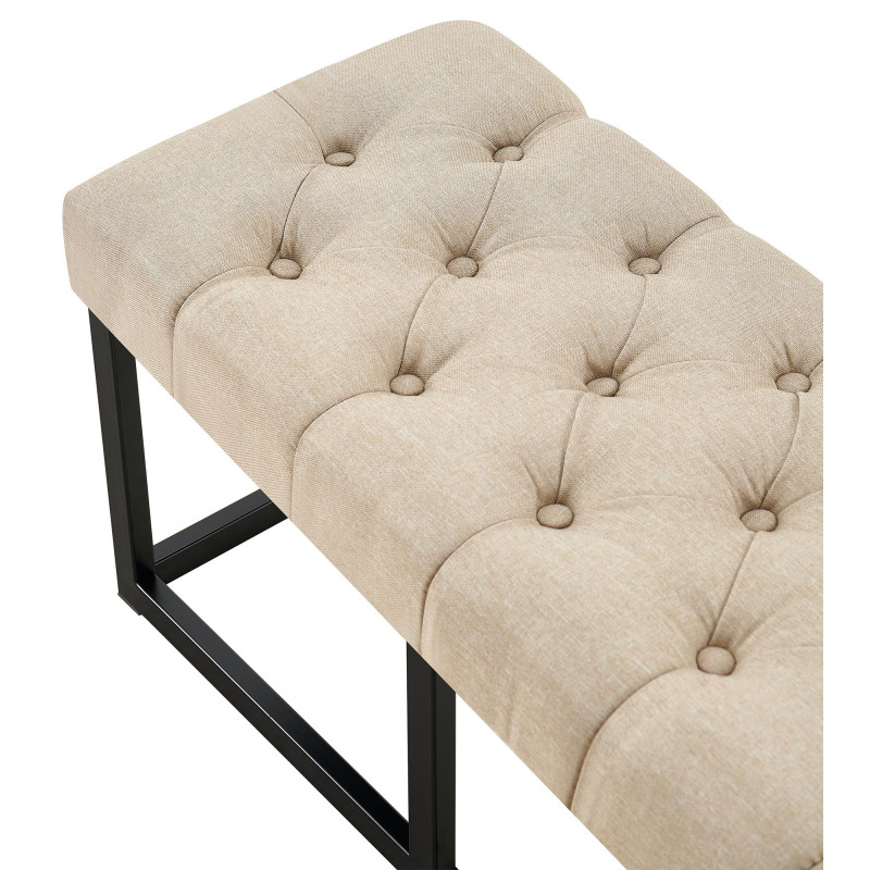 Banc en tissu Amun B150 taupe