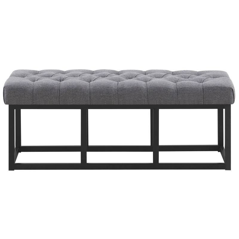 Banc Amun, tissu B120, gris foncé