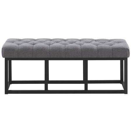 Taburete Pie de Cama Amun Tela & Negro Gris oscuro,120 cm