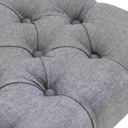Banc Amun, tissu B120, gris foncé