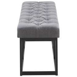 Banc Amun, tissu B120, gris foncé