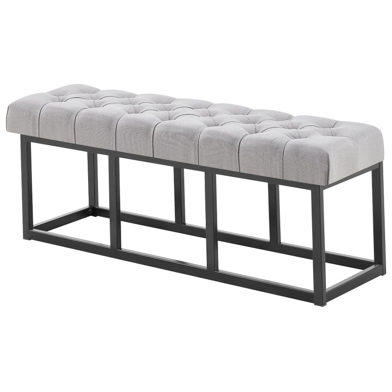 Banc Amun, tissu B120 gris