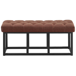 Taburete Pie de Cama Amun Tela & Negro Marrón,100 cm