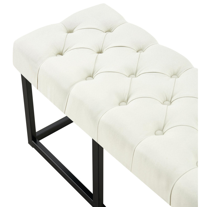 Banc Amun, tissu B100, crème