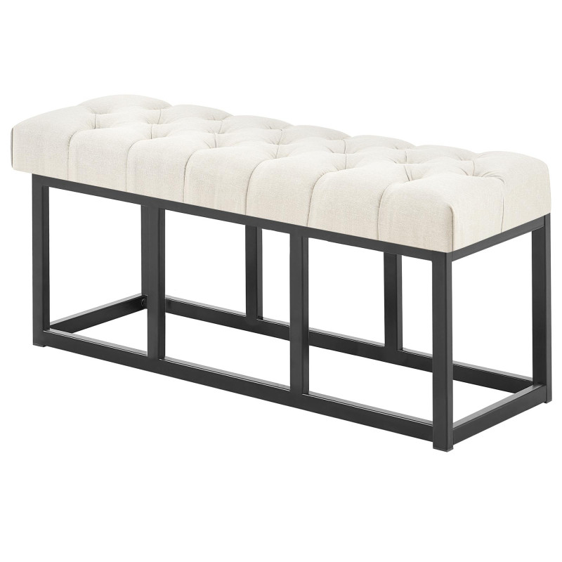 Banc Amun, tissu B100, crème