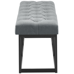 Banc Amun, tissu B100, gris foncé