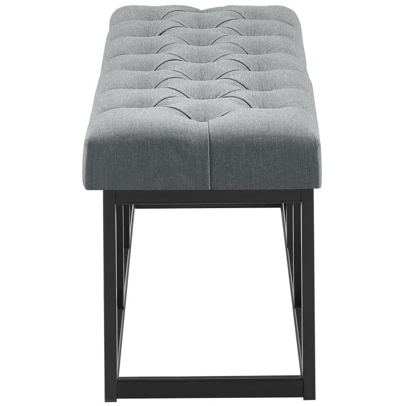 Banc Amun, tissu B100, gris fonc?