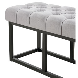 Banc Amun, tissu B100 gris