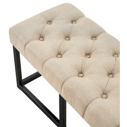 Banc Amun, tissu B100 taupe