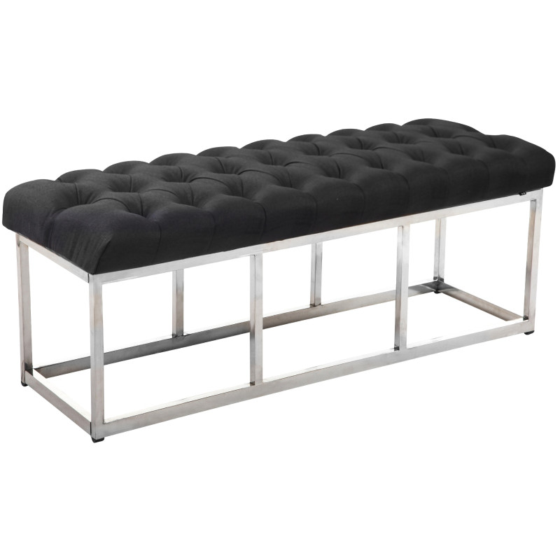 Banc Amun, tissu E120, gris foncé