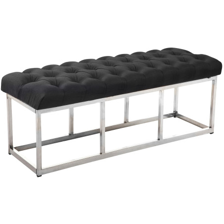 Banc Amun, tissu E120, gris fonc?
