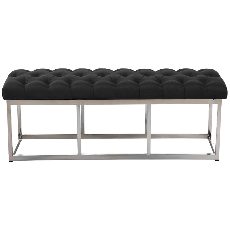 Banc Amun, tissu E120, gris fonc?