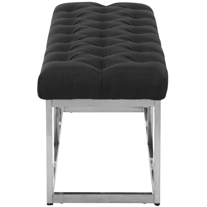 Banc Amun, tissu E120, gris fonc?