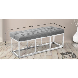 Banc Amun, tissu gris E120