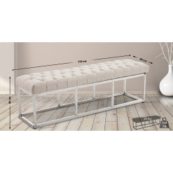 Banc Amun, tissu E150, crème
