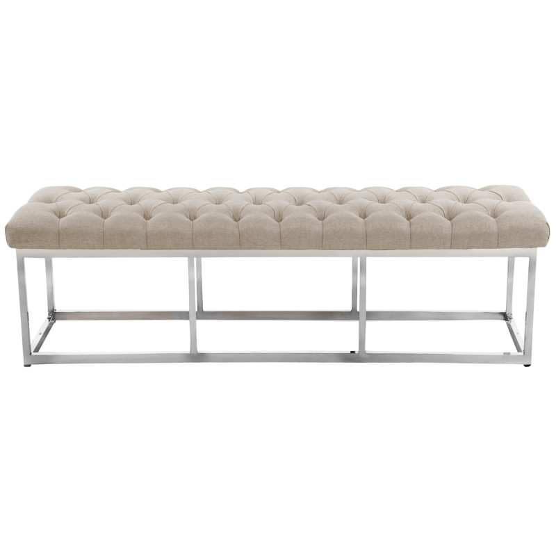 Banc Amun, tissu E150, crème