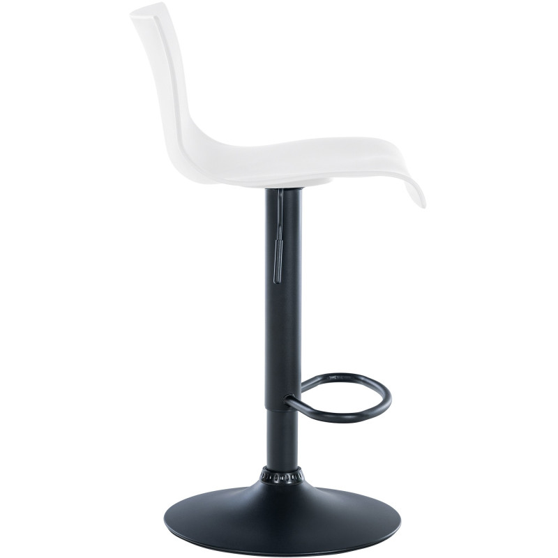 Tabouret de bar en plastique Branford blanc