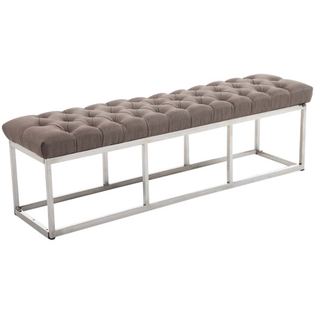 Taburete Pie de Cama Amun en Tela Gris topo,150 cm