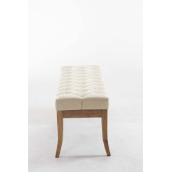 Banco Recibidor Ramses En Madera Clara Crema,120 cm