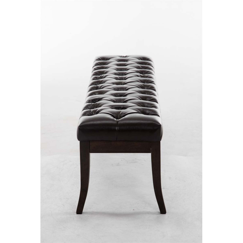 Banquette Ramsès, similicuir, brun foncé antique, 150