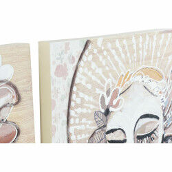 Cadre DKD Home Decor 60 x 3,7 x 120 cm Femme Colonial (2 Unités)