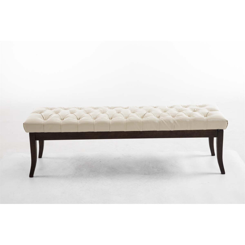 Banquette Rams?s, similicuir fonc? antique, 150 cr?me