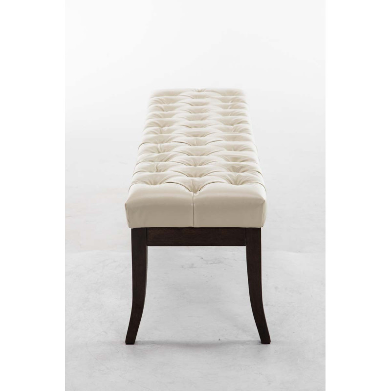 Banquette Rams?s, similicuir fonc? antique, 150 cr?me