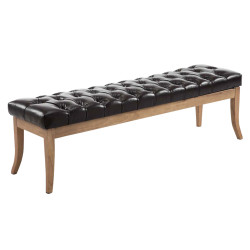Banquette Rams?s, similicuir clair antique, marron 150