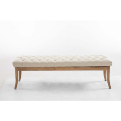 Banco Recibidor Ramses En Madera Clara Crema,150 cm