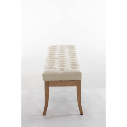 Banco Recibidor Ramses En Madera Clara Crema,150 cm