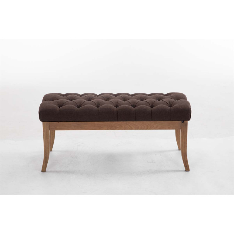 Banc Ramsès, tissu clair antique, 100 marron