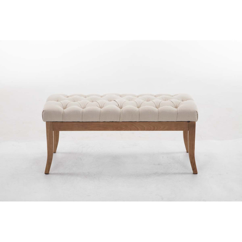 Banc Rams?s, tissu clair antique, 100 cr?me